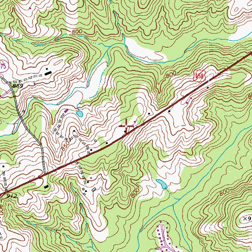 Topographic Map of White Road (historical), NC