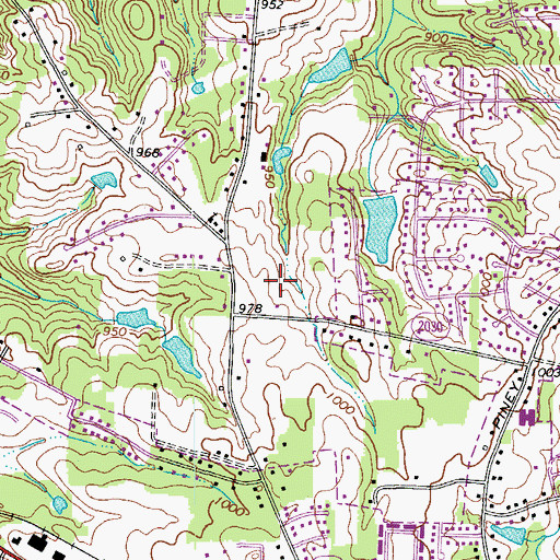Topographic Map of Emorywood Estates, NC