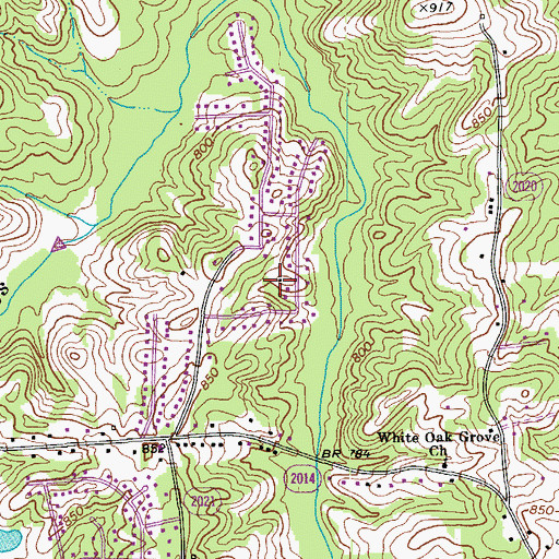 Topographic Map of Kynwood, NC