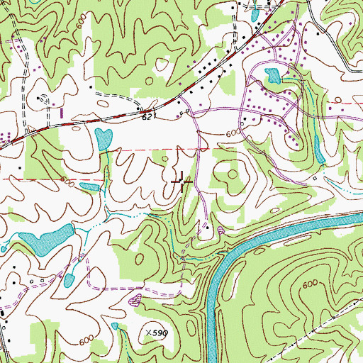Topographic Map of Homestead, NC