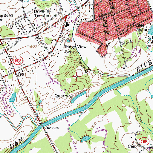 Topographic Map of Indian Hills, NC