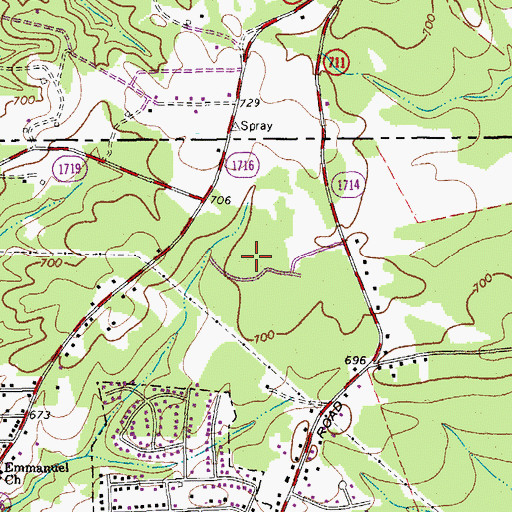 Topographic Map of Northridge, NC