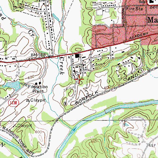 Topographic Map of Idol Park, NC