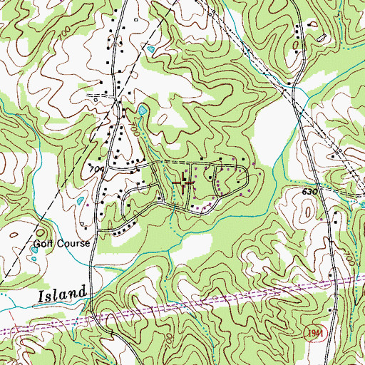 Topographic Map of Wolf Creek Acres, NC