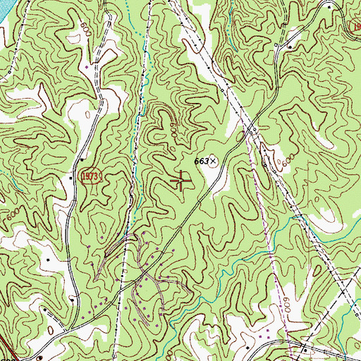 Topographic Map of Glennfarm Estates, NC