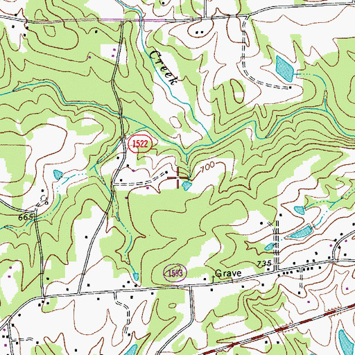 Topographic Map of Laurel Bluffs, NC