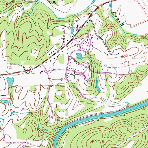 Topographic Map of Riverbend, NC
