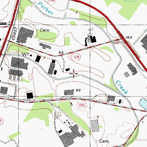 Topographic Map of Greenfield Terrace, NC