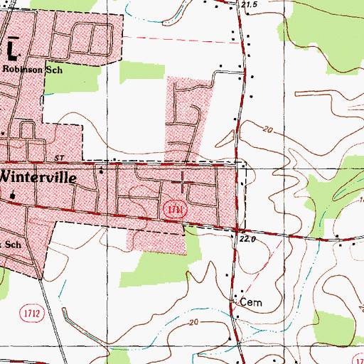 Topographic Map of Shamrock Terrace, NC