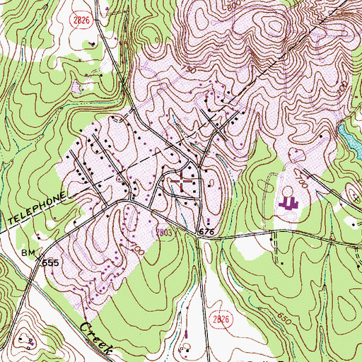 Topographic Map of Casa Linda Estates, NC