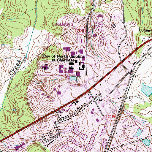 Topographic Map of Hechenbleikner Lake, NC