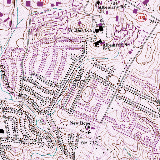 Topographic Map of Easthaven, NC