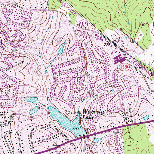 Topographic Map of Kinghurst Park, NC