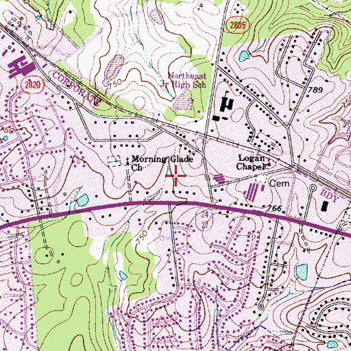 Topographic Map of Orchard Park, NC