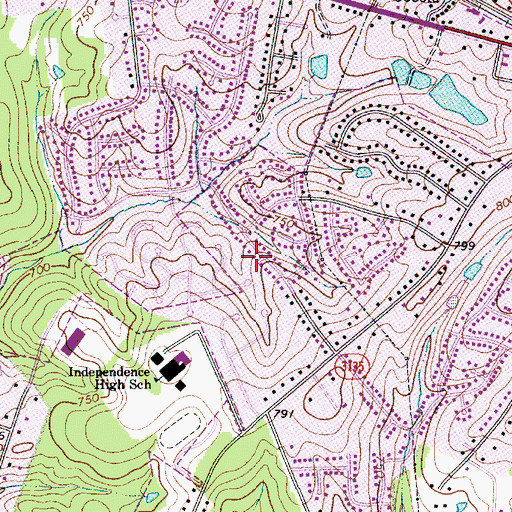 Topographic Map of Timber Ridge, NC