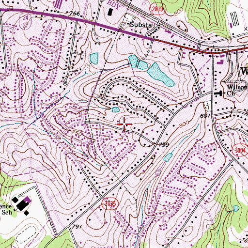 Topographic Map of Timber Creek, NC