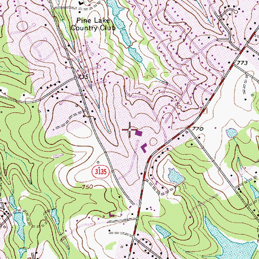 Topographic Map of Morris Park, NC