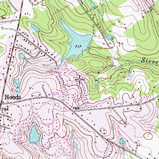 Topographic Map of Idlewood Acres, NC