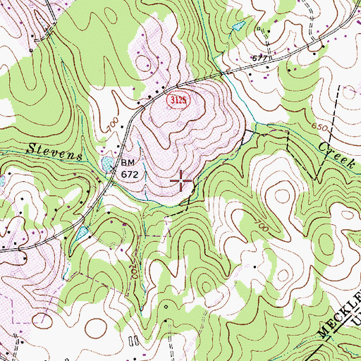Topographic Map of Reigate, NC