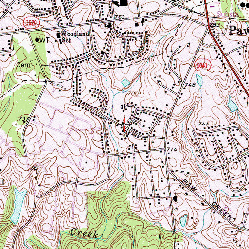 Topographic Map of Forest Rawtucket, NC