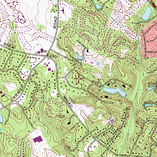 Topographic Map of Pellyn Wood, NC