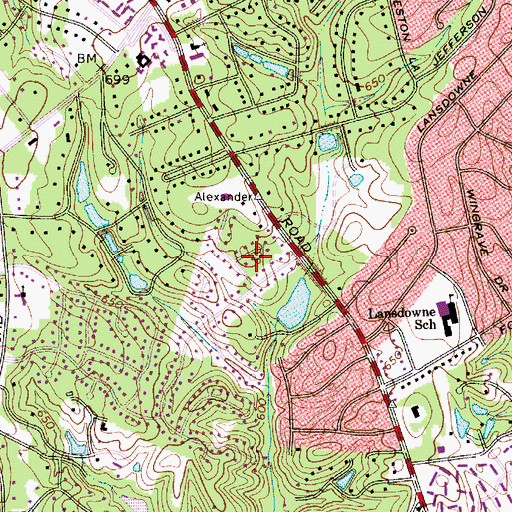 Topographic Map of Old Farm, NC