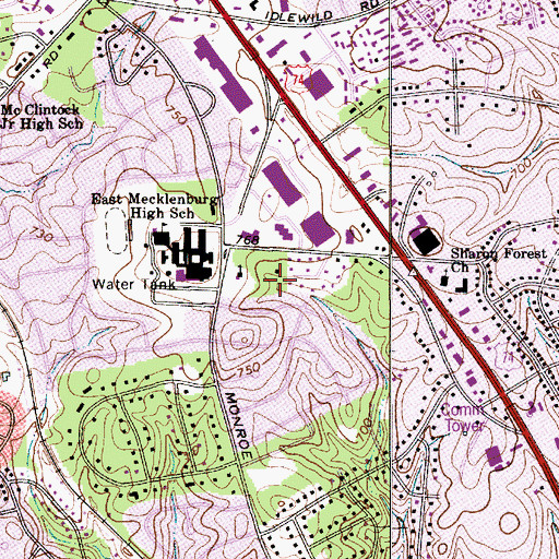 Topographic Map of Parkview East, NC