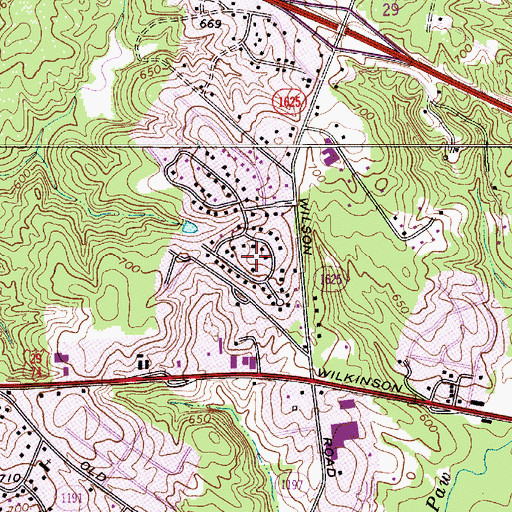 Topographic Map of Westmoreland, NC