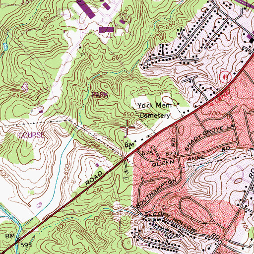 Topographic Map of Elliot Acres, NC