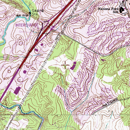 Topographic Map of Windsong Trails, NC