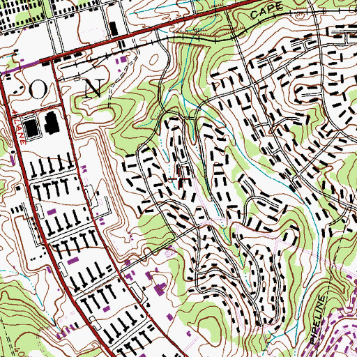 Topographic Map of Nijmegen, NC