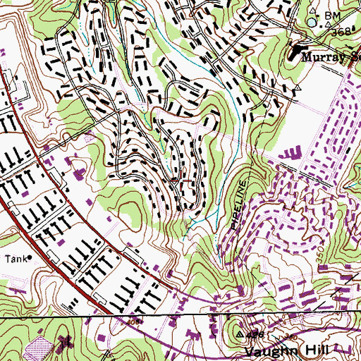 Topographic Map of Hammond Hills, NC
