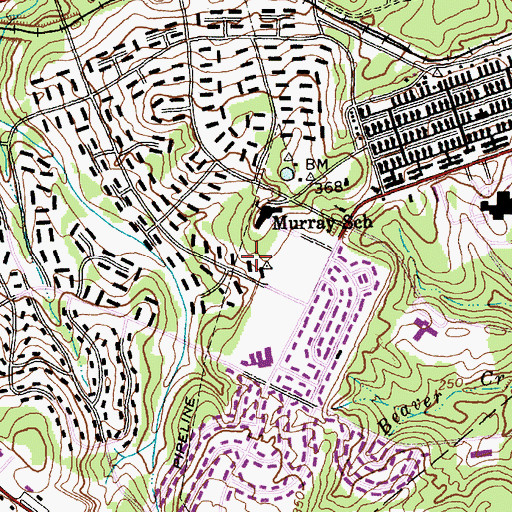 Topographic Map of Cherbourg, NC