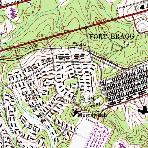 Topographic Map of Saint Mere Eglise, NC