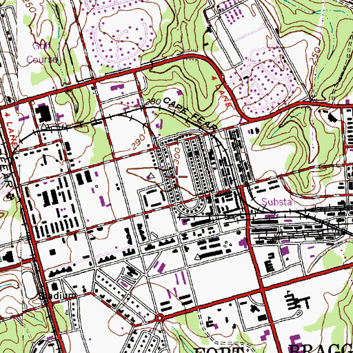 Topographic Map of Bastogne Gables, NC