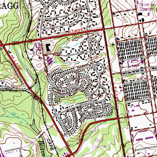 Topographic Map of Casablanca, NC