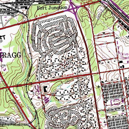 Topographic Map of Bougainville, NC