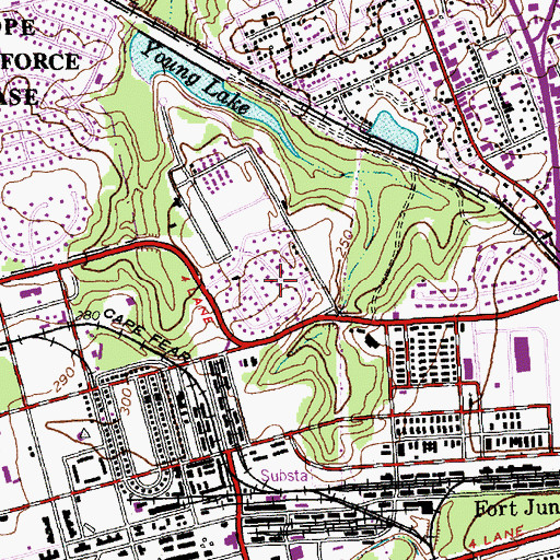 Topographic Map of Ardennes, NC
