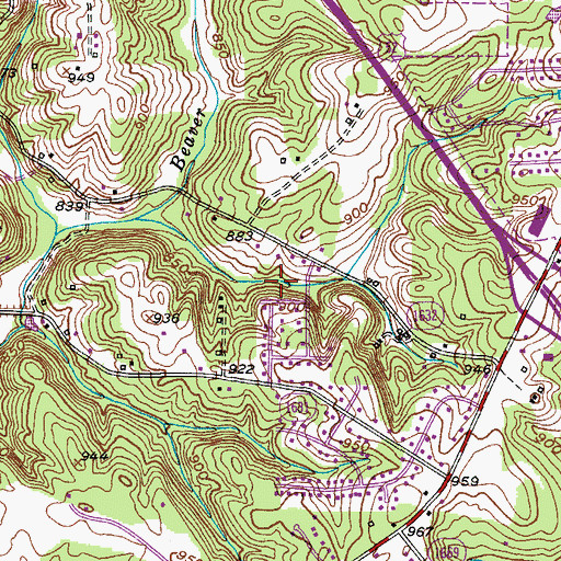 Topographic Map of Creek View, NC
