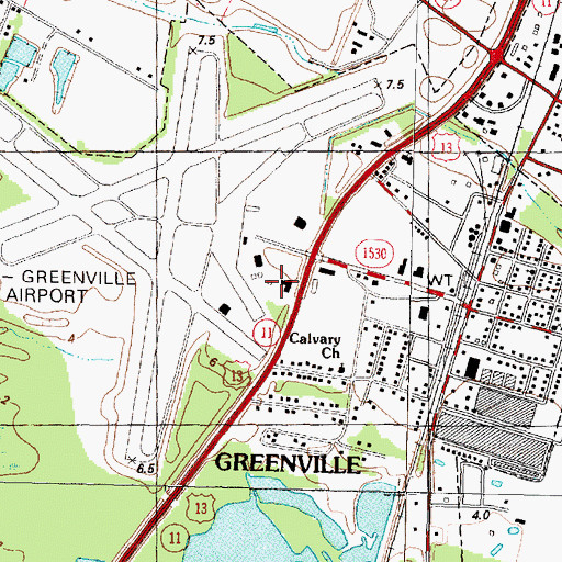 Topographic Map of USAR Center, NC