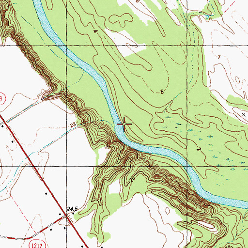 Topographic Map of Blue Banks Landing (historical), NC
