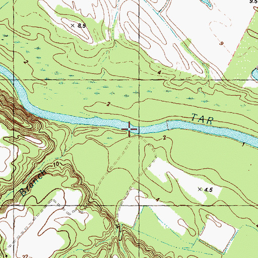 Topographic Map of Randolph Landing (historical), NC