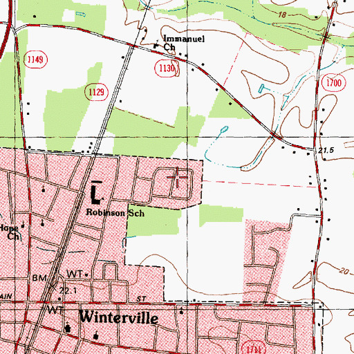 Topographic Map of Robinson Heights, NC