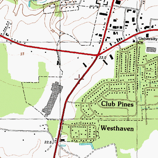 Topographic Map of Summerfield, NC