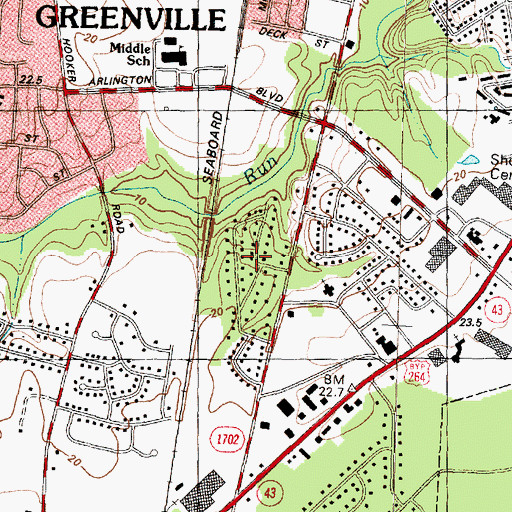 Topographic Map of Lakewood Pines, NC