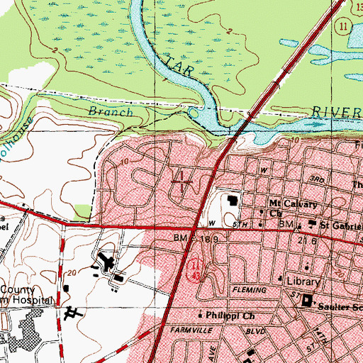 Topographic Map of Paige, NC