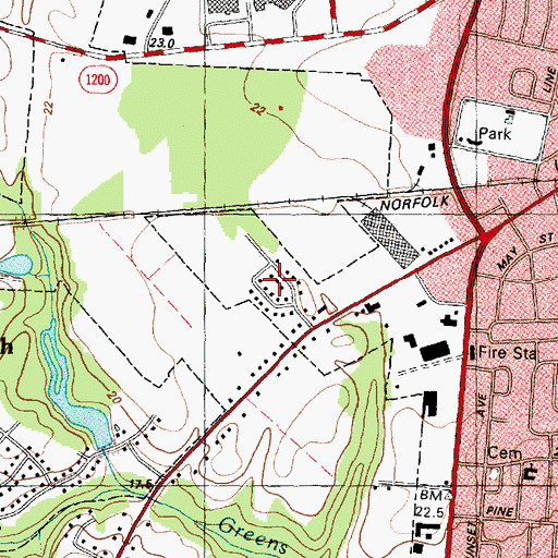 Topographic Map of Westwood, NC