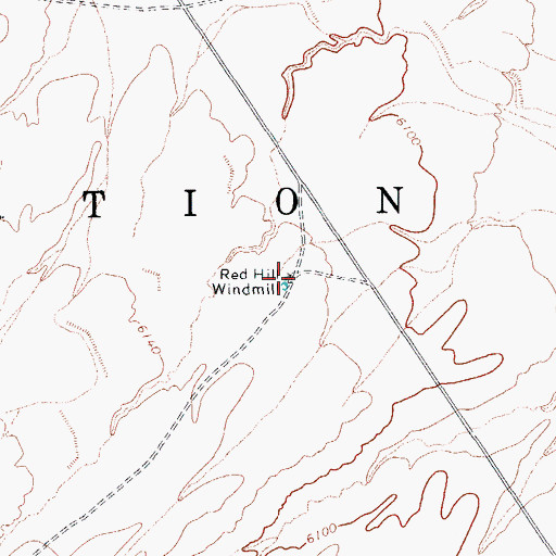 Topographic Map of Red Hill Windmill, AZ