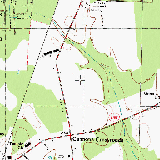 Topographic Map of Bedford, NC
