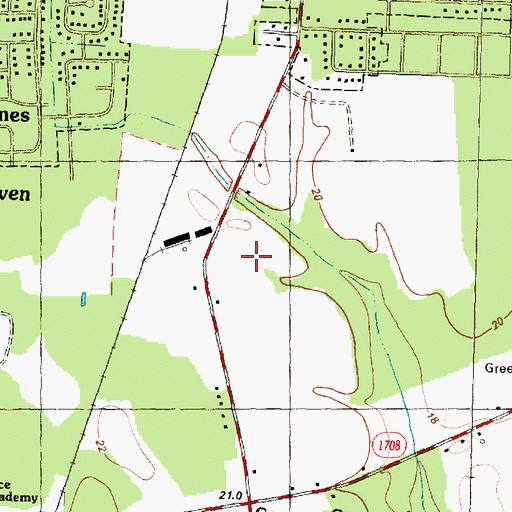 Topographic Map of Greyleigh, NC